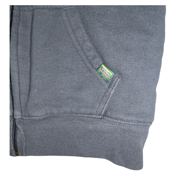 L.L.Bean Blue Sherpa Lined Hoodie - Picture 4 of 5